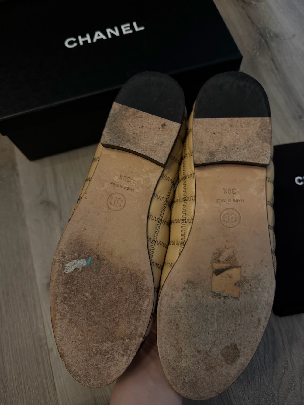 CHANEL Ballet Flat Beige & Black - Picture 5 of 6
